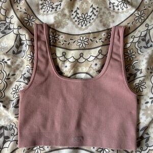Ribbed Pink SET ACTIVE Bra/Top